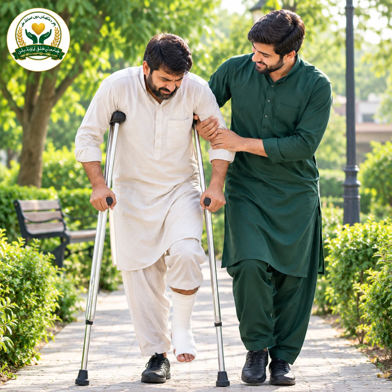 Helping a brother walk